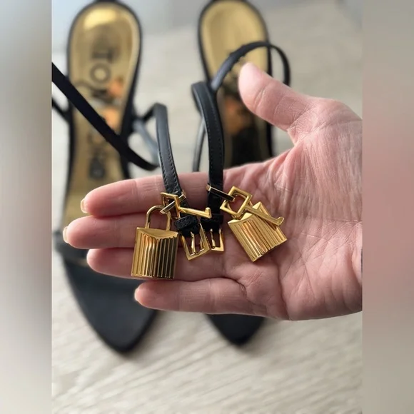 Tom Ford Padlock Pointy Toe Sandals Heels